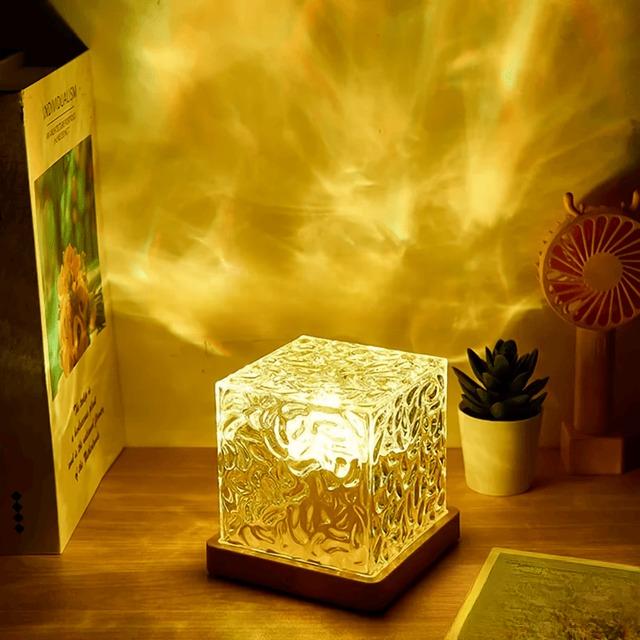 Creative Table Lamp with 16-Color Water Ripple Effect