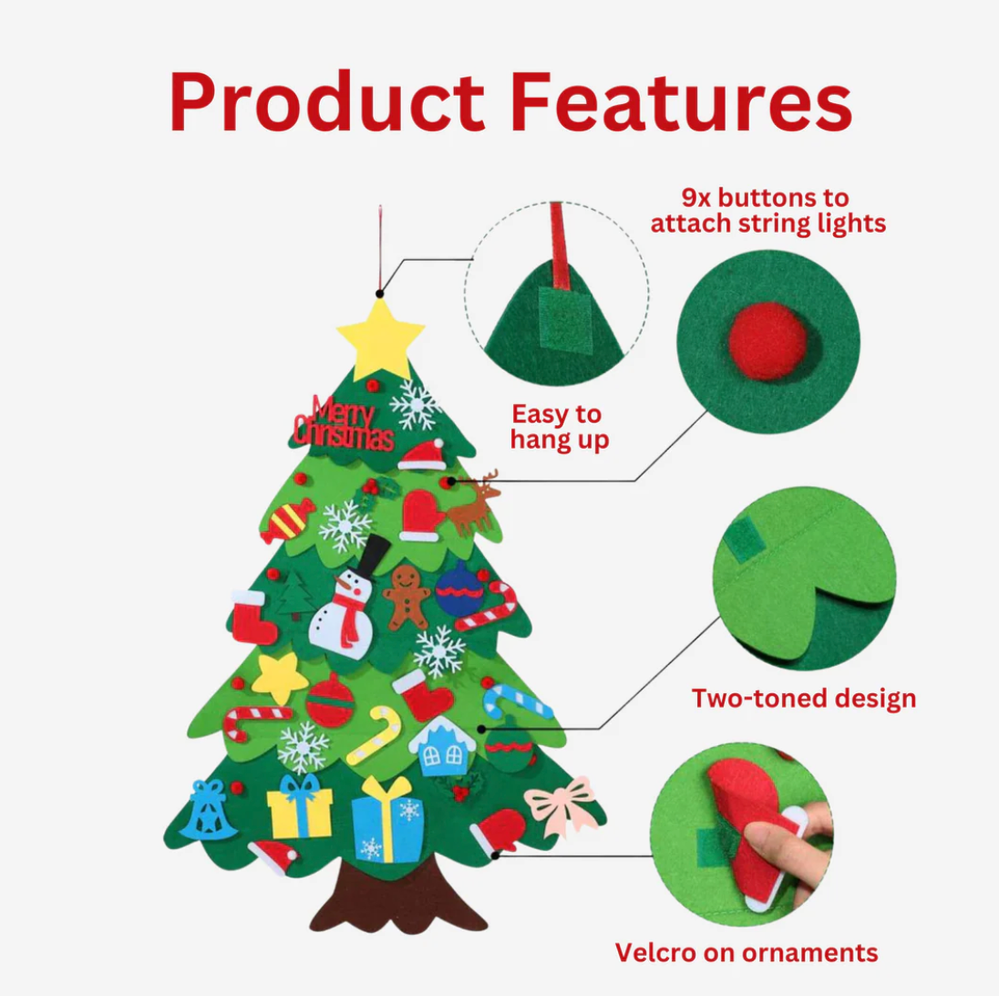 Interactive Felt Christmas Tree Set